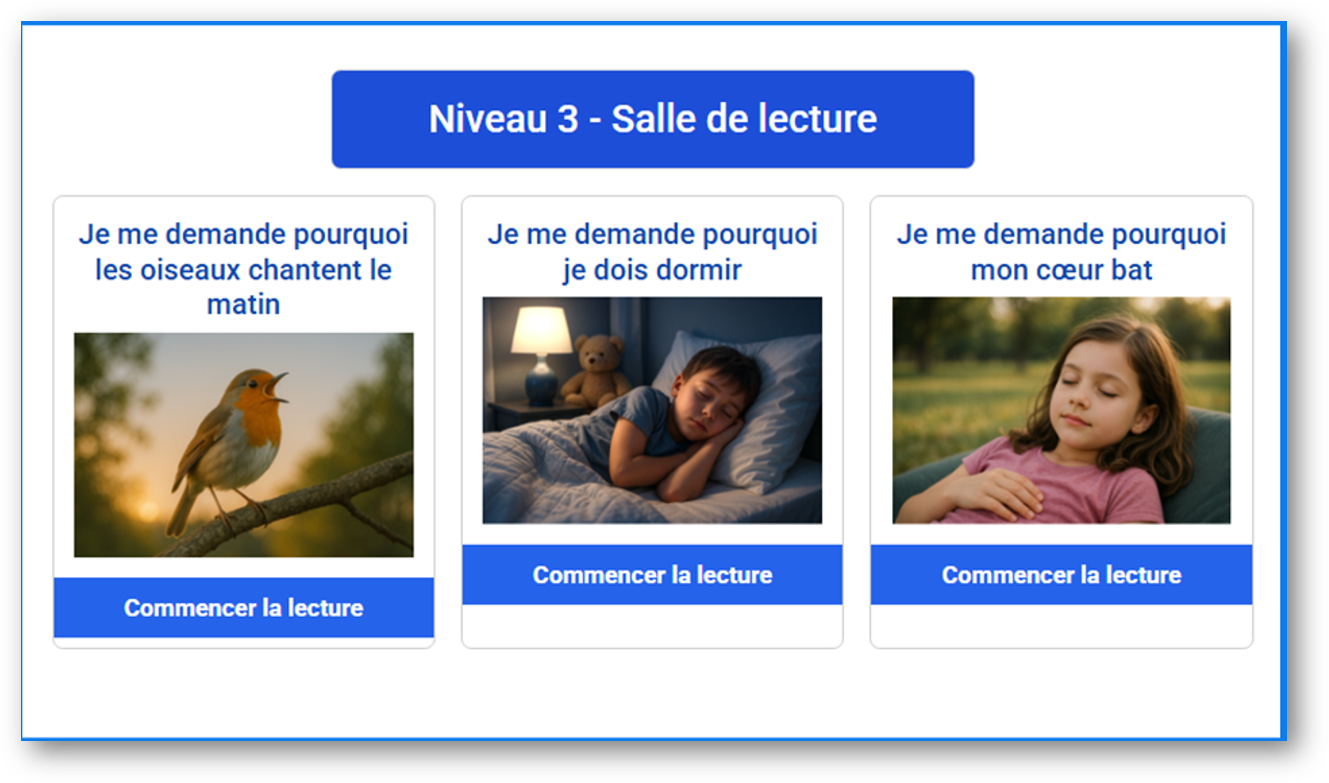 Élève lisant sur tablette