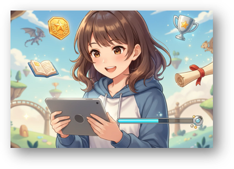 Élève lisant sur tablette