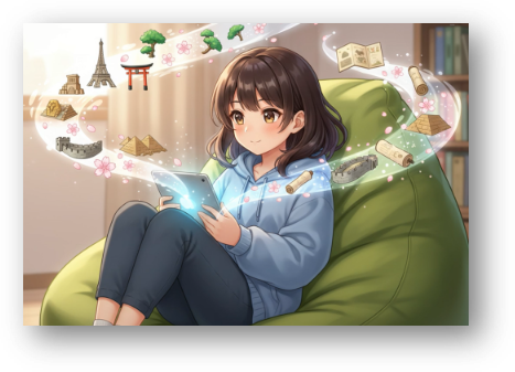 Élève lisant sur tablette